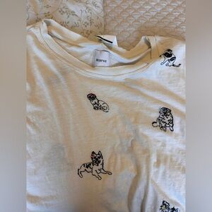 The Caitlin Embroidered Boxy Tee by Maeve